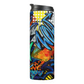 Graffiti Bricks: Urban Abstract Thermosbeker (Geroteerd rechts)