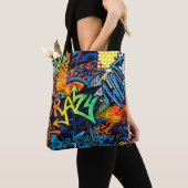 Graffiti Bricks: Urban Abstract Tote Bag (Dichtbij)