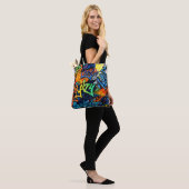 Graffiti Bricks: Urban Abstract Tote Bag (Op model)