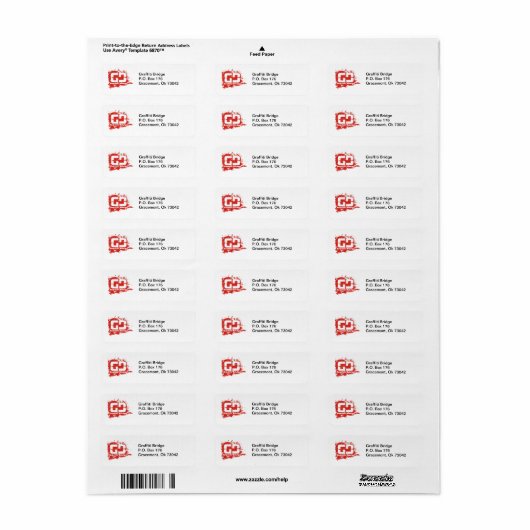 Graffiti Bridge Return Label (Full Sheet)