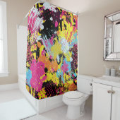 Graffiti bright psychedelic seamless pattern illus douchegordijn (In situ)