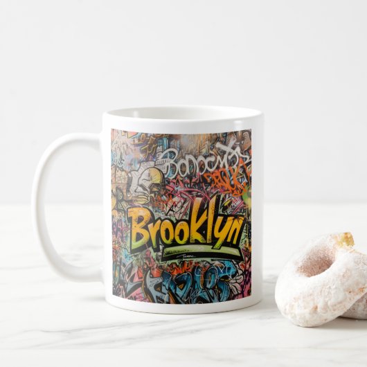 Graffiti Brooklyn Koffiemok (Met donut)