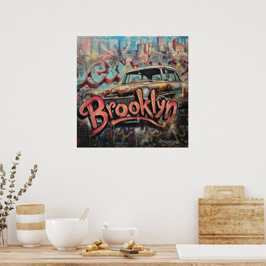 Graffiti Brooklyn Poster (Keuken)