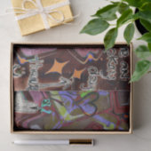 Graffiti Bruin Roze Strunge Street Wall Art Tissuepapier (Geschenk)