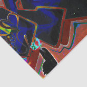 Graffiti Bruin zwart schilderde urbane strandwandk Tissuepapier (Detail)