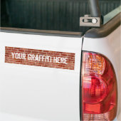 Graffiti-Bumpersticker met Brick Wall op maat Bumpersticker (Op Truck)