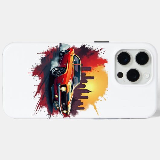 Graffiti Burnout Muscle Car Phone Case (Achterkant (horizontaal))