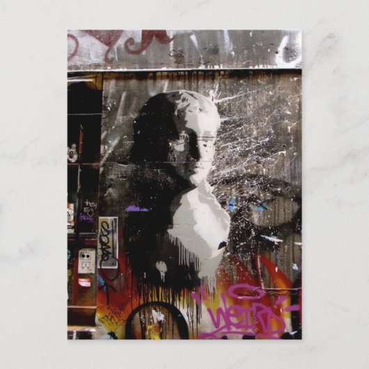 graffiti-buste briefkaart (Voorkant)