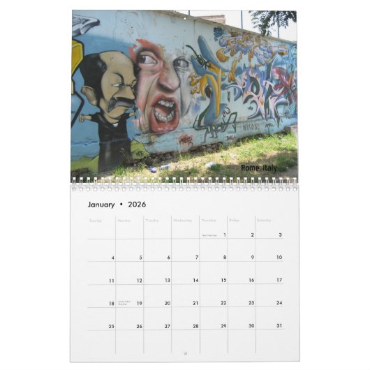 Graffiti Calendar Kalender (Jan 2026)