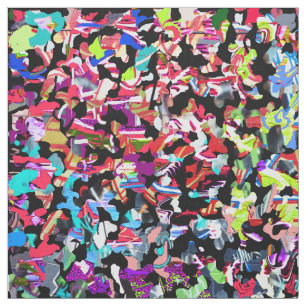 Graffiti camouflage stof