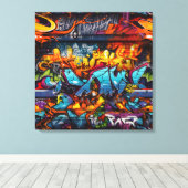 Graffiti Canvas afdrukken (Insitu (Houten vloer))