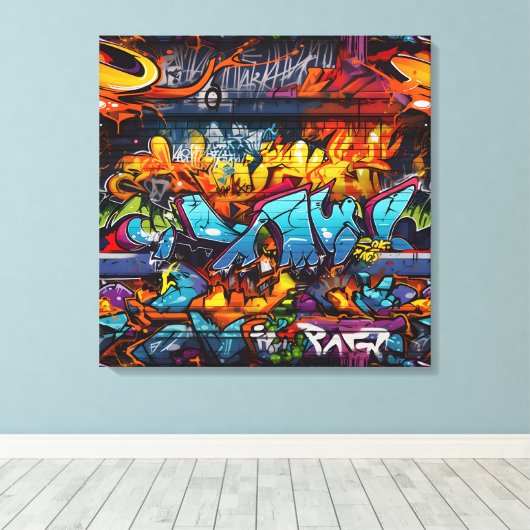 Graffiti Canvas afdrukken (Insitu (Houten vloer))