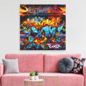 Graffiti Canvas afdrukken (Insitu (Woonkamer))
