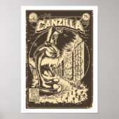 Graffiti - CANZILLA - Retro SciFi Monster Comic Poster (Voorkant)