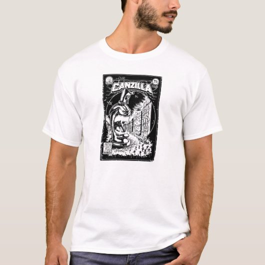Graffiti - CANZILLA - Retro SciFi Monster Comic T-shirt (Voorkant)