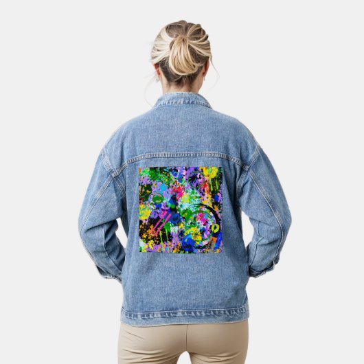 Graffiti Carnaval 1 Denim Jacket (Model)