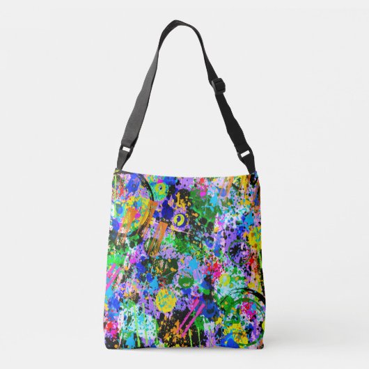 Graffiti Carnival Crossbody Tas (Achterkant)