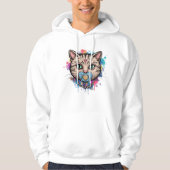 Graffiti Cat Face Hoodie (Voorkant)