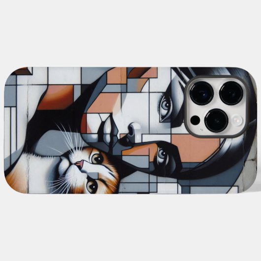 Graffiti Cat Lady Case-Mate iPhone Case (Achterkant (horizontaal))