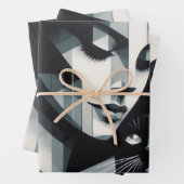 Graffiti Cat Lady Inpakpapier Vel (In situ)