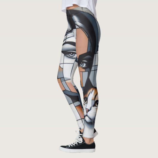 Graffiti Cat Lady Leggings (Links)