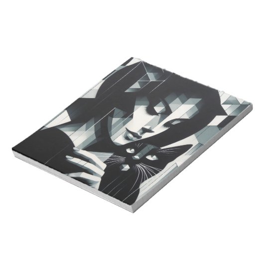 Graffiti Cat Lady Notitieblok (Linkerzijde)