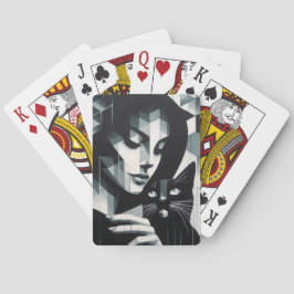 Graffiti Cat Lady Pokerkaarten