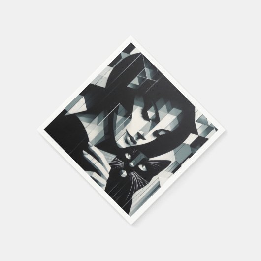 Graffiti Cat Lady Servet (Hoek)