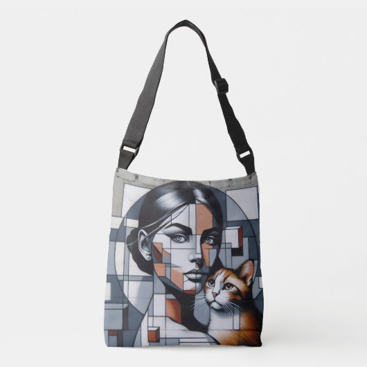 Graffiti Cat Lady Stijlvolle Canvas tas (Voorkant)