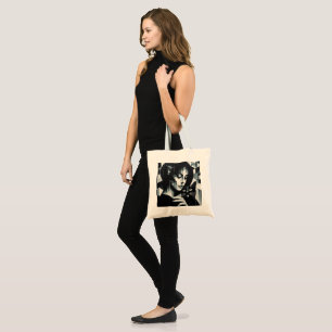 Graffiti Cat Lady Tote Bag