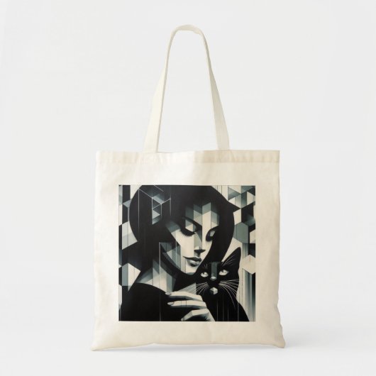 Graffiti Cat Lady Tote Bag (Voorkant)