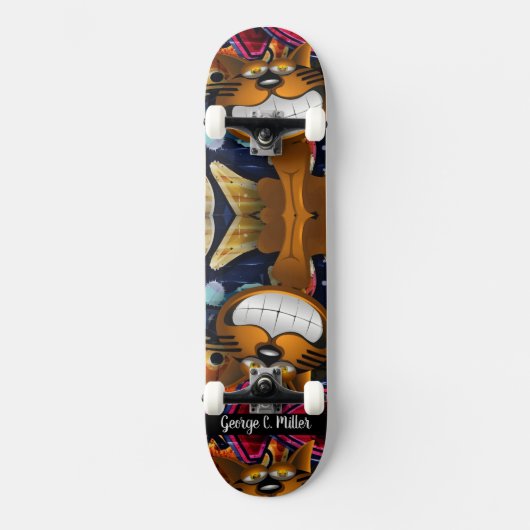 Graffiti Cat Persoonlijk Skateboard (Voorkant)