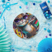 Graffiti Cat: Spray geschilderd kattenpapier bord (Feest)