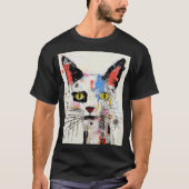 Graffiti Cat Urban Cool Feline T-shirt (Voorkant)
