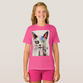 Graffiti Cat Urban Cool Feline T-shirt (Voorkant volledig)