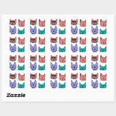 Graffiti Cats Vierkante Sticker (Vel)