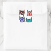 Graffiti Cats Vierkante Sticker (Tas)