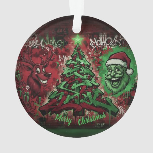 Graffiti Christmas Acrylic Ornament (achterkant)