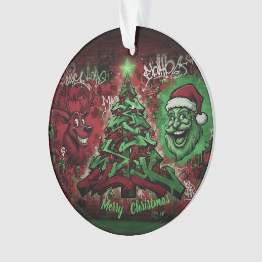 Graffiti Christmas Acrylic Ornament (voorkant)