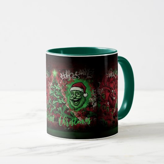 Graffiti Christmas Combo Mug Mok (Voorkant rechts)