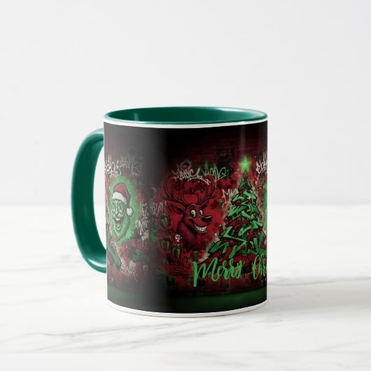 Graffiti Christmas Combo Mug Mok (Voorkant links)