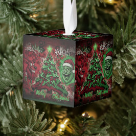 Graffiti Christmas Cube Ornament