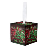 Graffiti Christmas Cube Ornament (Voorkant hoekig)