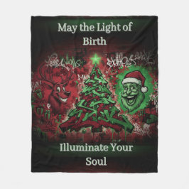 Graffiti Christmas Fleece Blanket 50x60 Deken