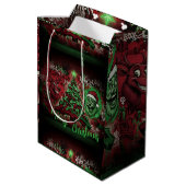Graffiti Christmas Gift Bag Medium Medium Cadeauzakje (Achterkant Gekanteld)