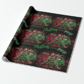 Graffiti Christmas Matte Wrapping Paper Cadeaupapier (Uitgerold)