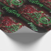 Graffiti Christmas Matte Wrapping Paper Cadeaupapier (Hoek)