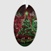 Graffiti Christmas Oval Acrylic Ornament (voorkant)