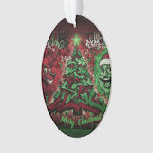 Graffiti Christmas Oval Acrylic Ornament (voorkant)