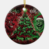 Graffiti Christmas Round Ornament (Voorkant)